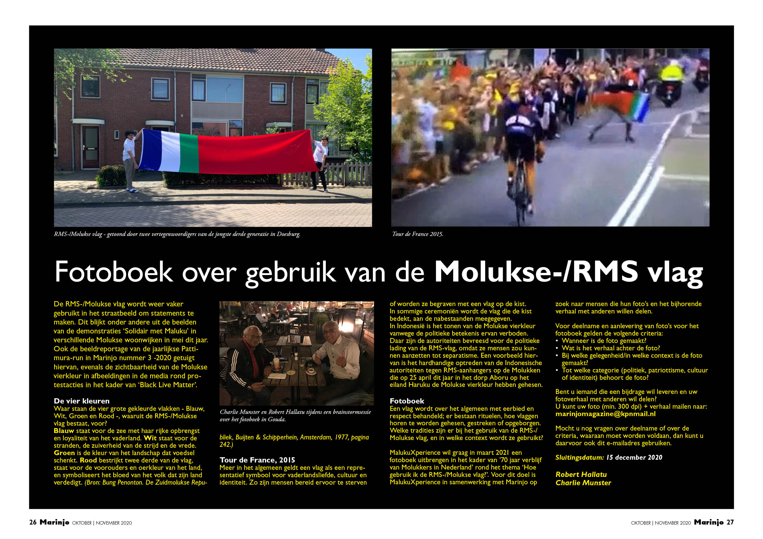 Fotoverhalen over gebruik RMS-/Molukse vlag VERLENGD t/m 30 april 2021!